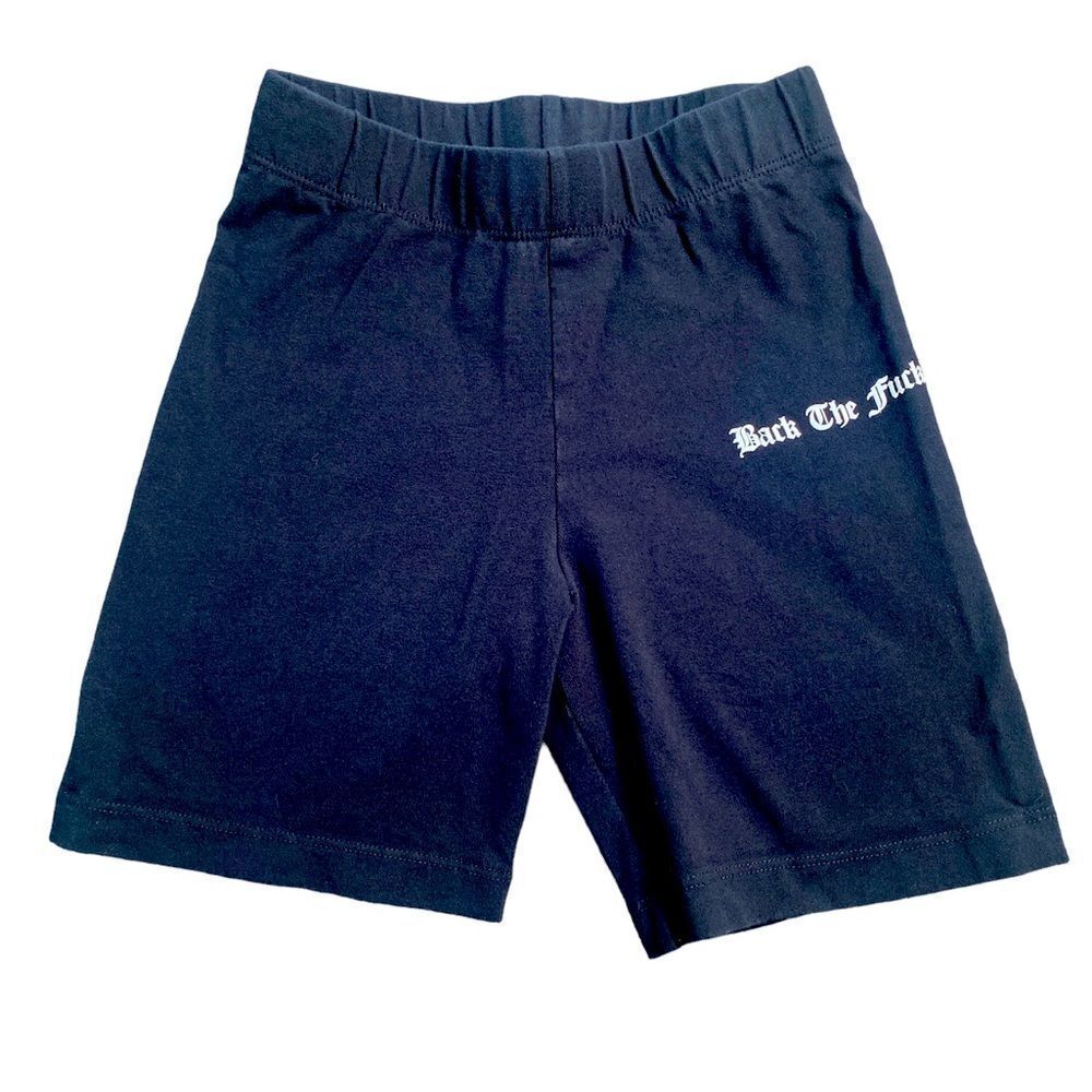 Rebel soul collective “back the F up” bike shorts